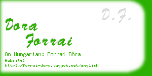 dora forrai business card